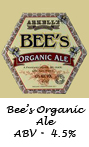 Bee's Organic Ale now on tap