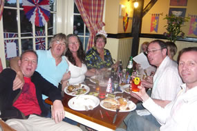 Royal Wedding Guests enjoying their meal