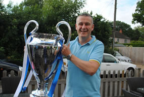 Cheslea Euro away fan Tom with 'Big Ears'