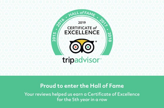 Certificate of Excellence - Hall of Fame